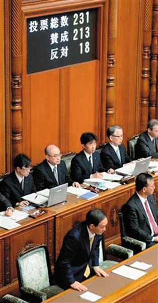 27日，日本國會參議院公布新建“國家安全保障會議”法案投票結(jié)果。